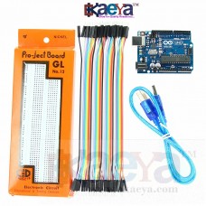 OkaeYa Arduino Uno + Breadboard + 40 Pieces Male to Male Jumper Wires